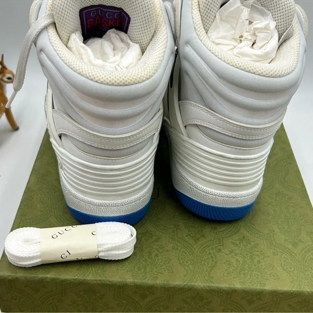 Women’s Gucci basket high top sneakers size 37 made in Italy - Picture 7 of 10